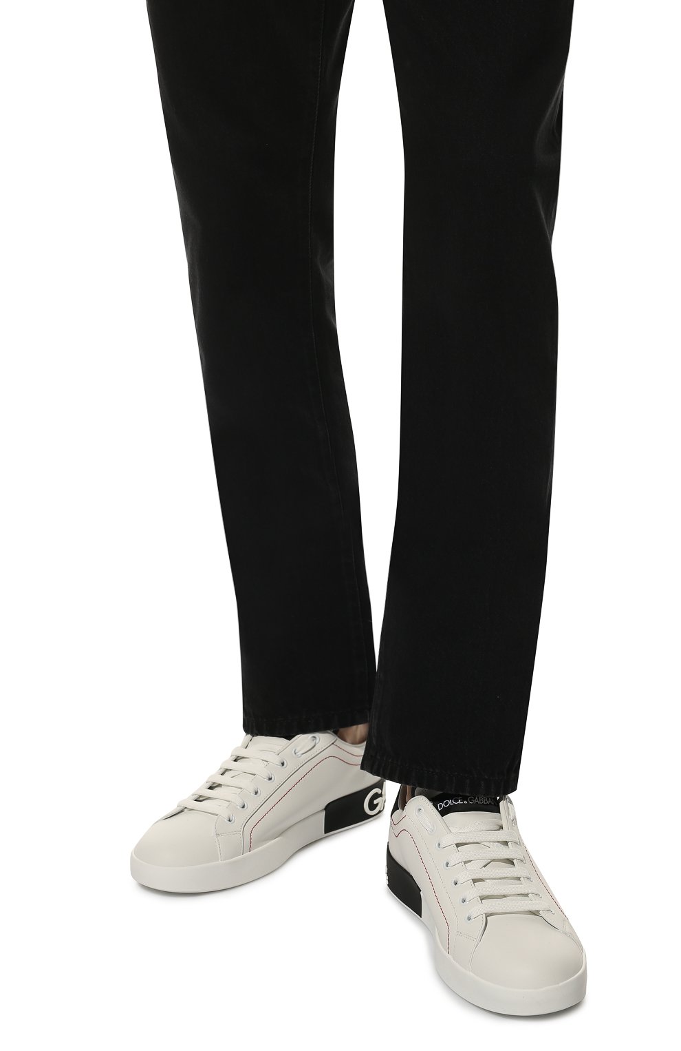 Кожаные кеды portofino DOLCE & GABBANA, арт. CS1760/AH526, фото 3