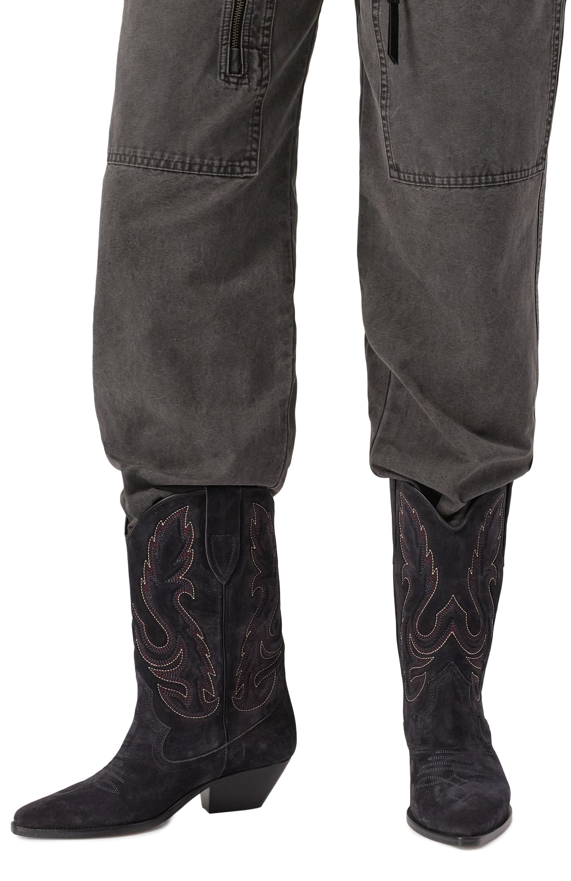 Замшевые казаки duerto ISABEL MARANT черного цвета по цене 99500 руб., арт. 25P/B00003FA-C1A04S, фото 3 Замшевые казаки duerto ISABEL MARANT, арт. 25P/B00003FA-C1A04S, фото 3