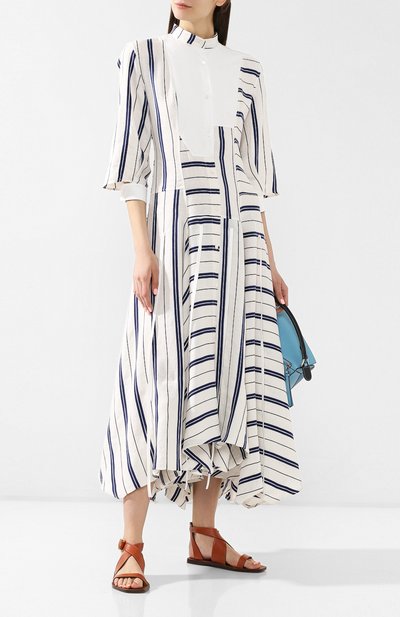 Платье из смеси льна и хлопка LOEWE, арт. D2196032F0, фото 2