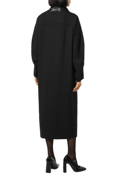 Шерстяное платье ERIKA CAVALLINI черного цвета по цене 66100 руб., арт. E4WH03, фото 4 Шерстяное платье ERIKA CAVALLINI, арт. E4WH03, фото 4