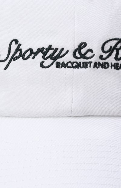 Хлопковая бейсболка SPORTY AND RICH, арт. AC07961325WH01, фото 3