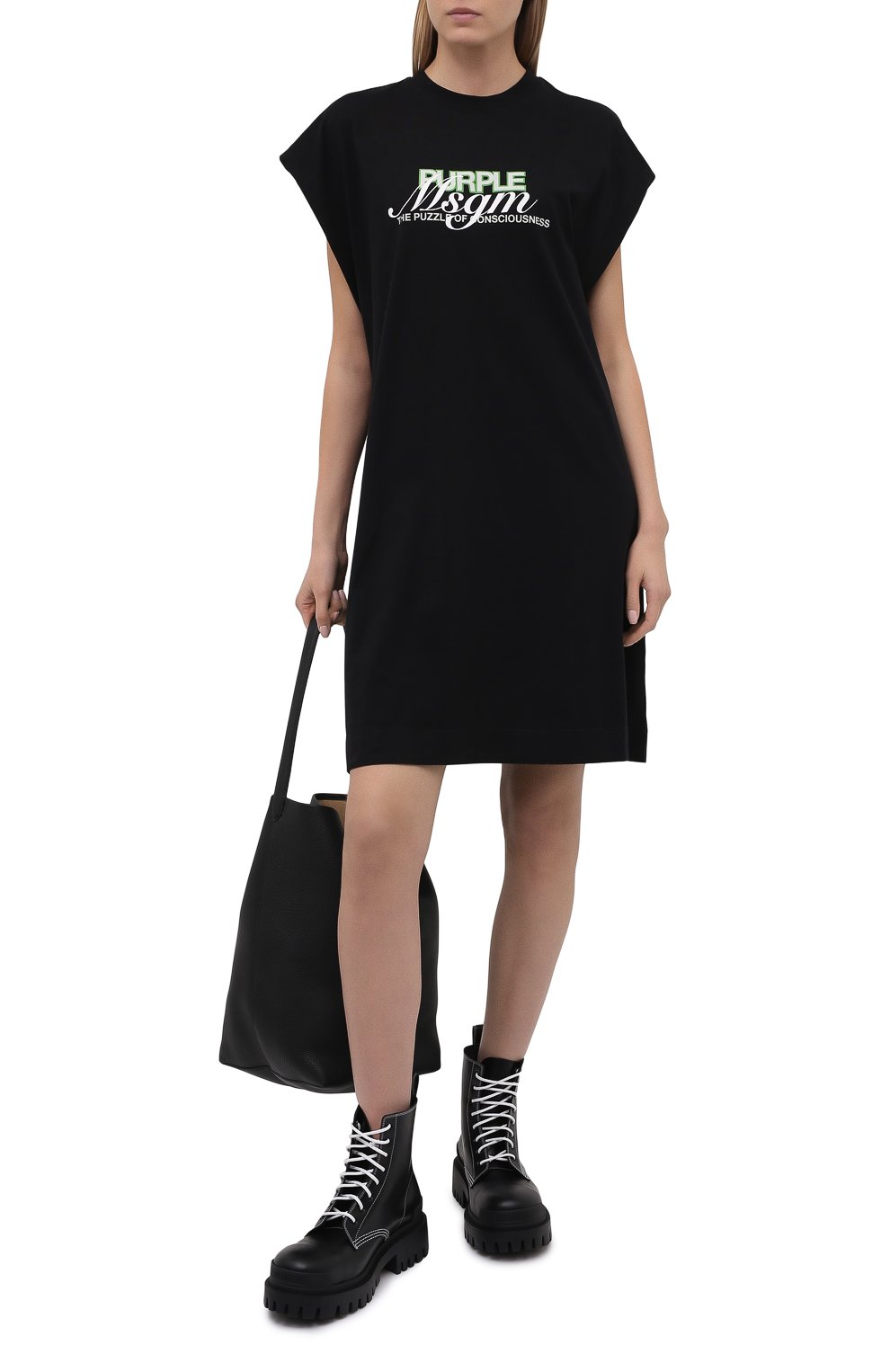 Хлопковое платье MSGM, арт. 3042MDA173 217498, фото 2