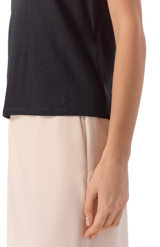 Топ из вискозы и шерсти Loulou de Saison ALBIA LDS Чёрный  ALBIA LDS Фото 5