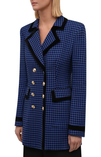 Хлопковый жакет VERSACE JEANS COUTURE, арт. 71HAQ7A4-71DP704 JACQUARD DIS VICHY/N0026, фото 3