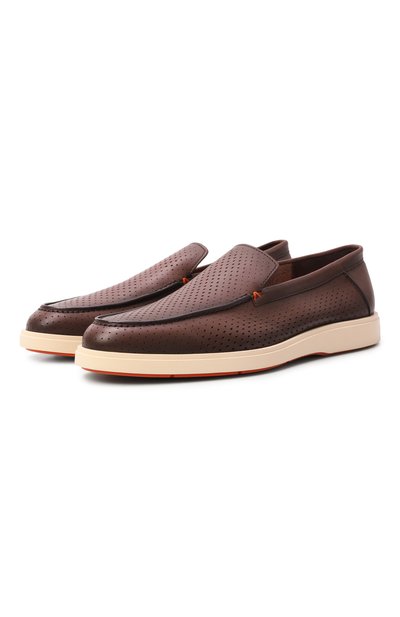 Мужские кожаные лоферы detroit SANTONI, арт. MGDG19296TICSVPP