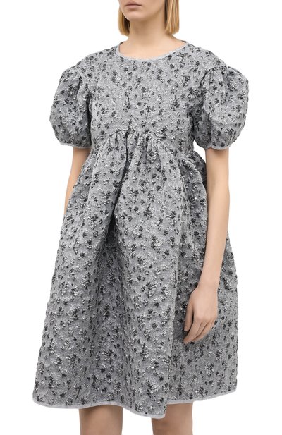 Платье CECILIE BAHNSEN серебряного цвета по цене 112500 руб., арт. AW20-0037, фото 3 Платье CECILIE BAHNSEN, арт. AW20-0037, фото 3