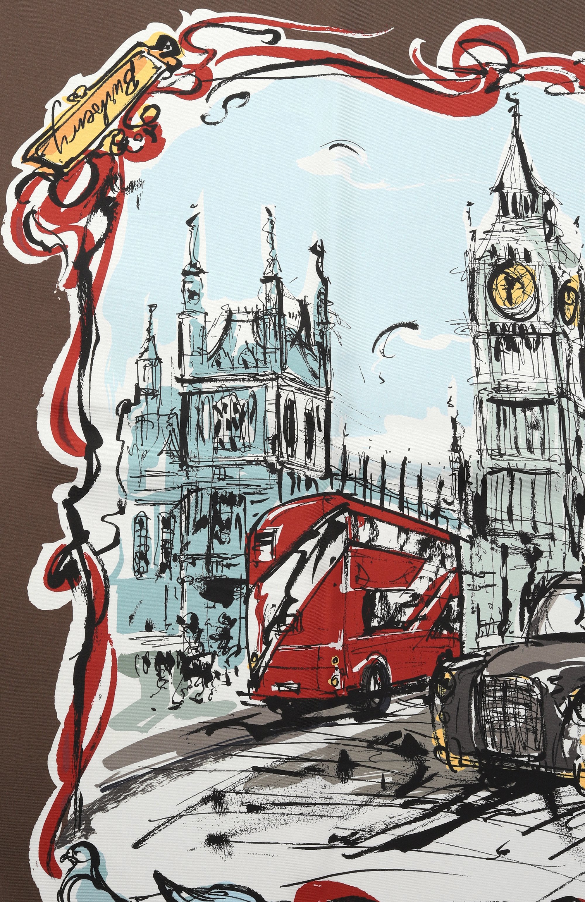 Шелковый платок BURBERRY, арт. 8102077, фото 4