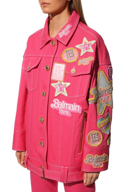 Джинсовая куртка balmain x barbie BALMAIN, арт. XF2TC035/44DB, фото 3