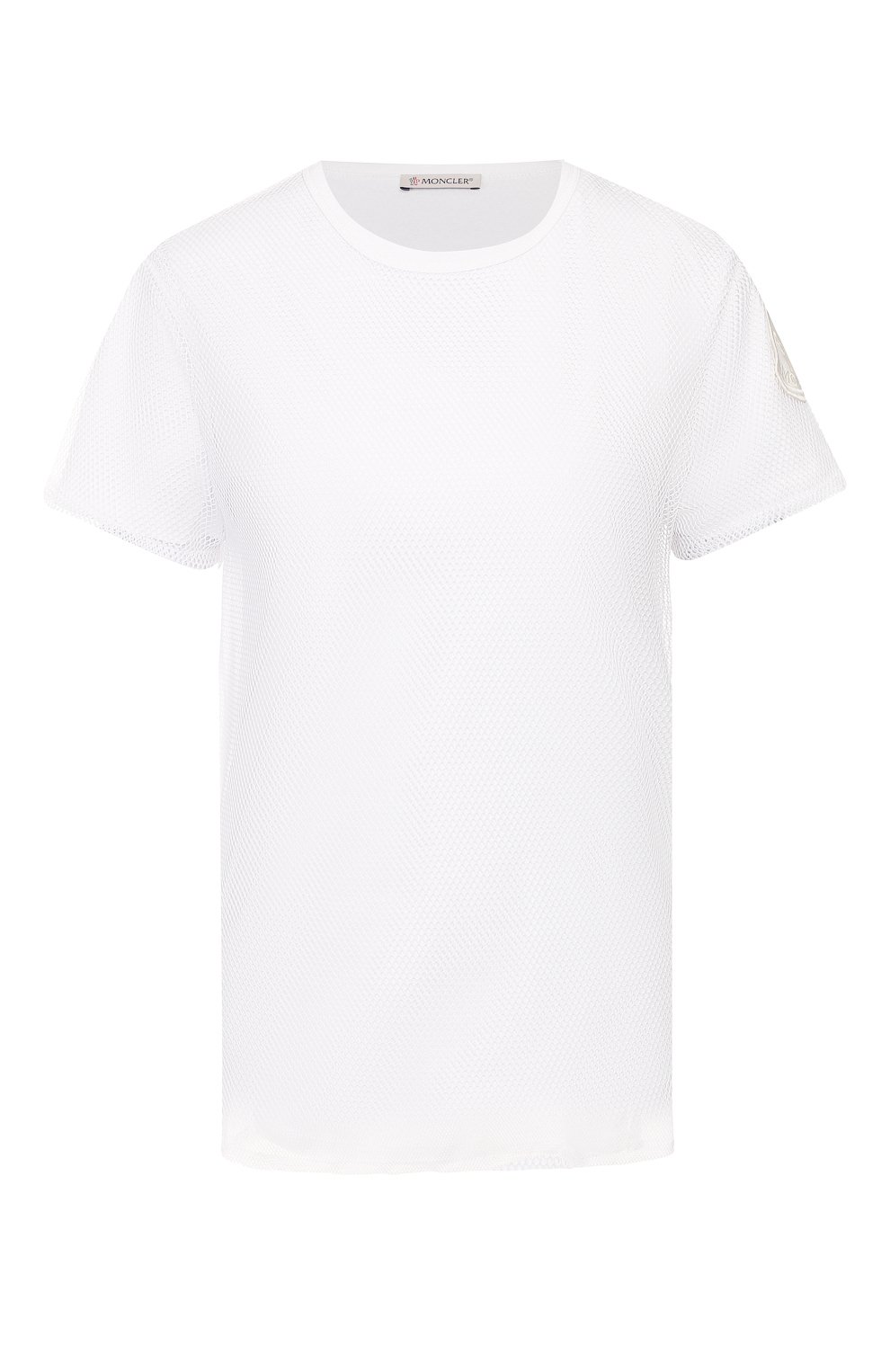 Футболка MONCLER белого цвета по цене 36350 руб., арт. F1-093-8C735-00-V8123, фото 1 Футболка MONCLER, арт. F1-093-8C735-00-V8123, фото 1