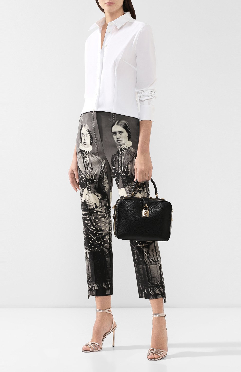 Хлопковая рубашка DOLCE & GABBANA белого цвета по цене 39950 руб., арт. 0102/F5F80T/FUEAJ, фото 2 Хлопковая рубашка DOLCE & GABBANA, арт. 0102/F5F80T/FUEAJ, фото 2