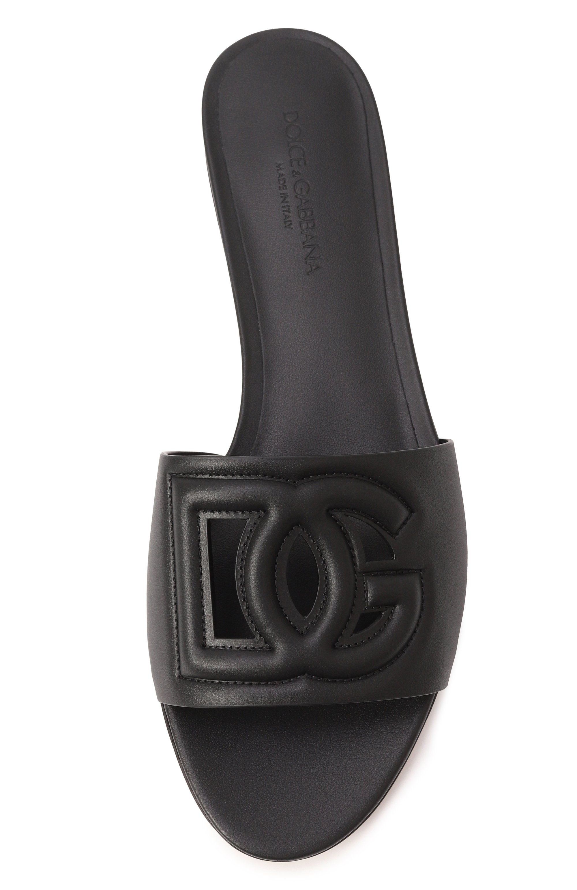 Кожаные шлепанцы bianca DOLCE & GABBANA, арт. CQ0436/AY329, фото 6