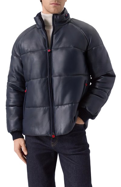 Кожаный пуховик KITON, арт. UW2238V0416H02, фото 3