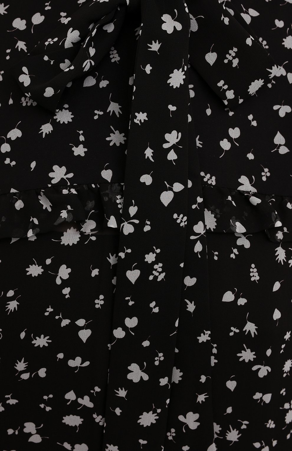 Шелковое платье SAINT LAURENT черно-белого цвета по цене 289500 руб., арт. 660924/Y5D30, фото 5 Шелковое платье SAINT LAURENT, арт. 660924/Y5D30, фото 5