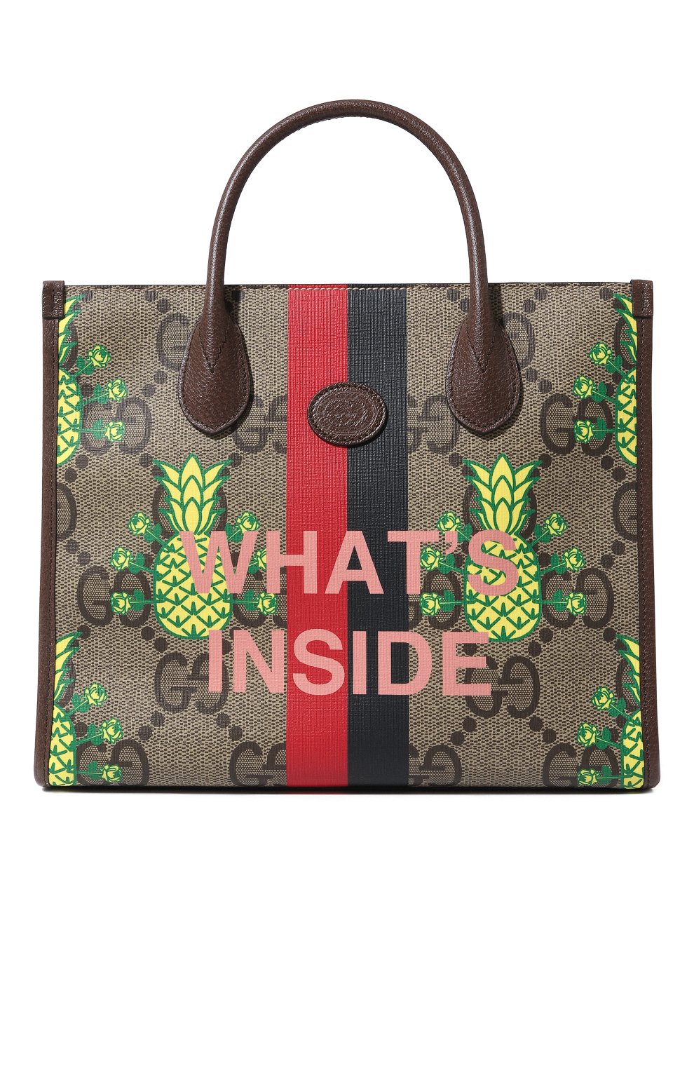 Сумка-тоут gucci pineapple GUCCI разноцветного цвета по цене 223200 руб., арт. 659983 URRAT, фото 1 Сумка-тоут gucci pineapple GUCCI, арт. 659983 URRAT, фото 1