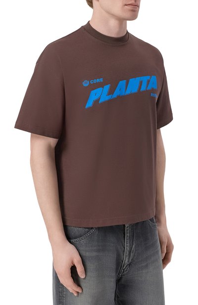 Хлопковая футболка PLANTA ROSA, арт. PR/T02/BLUE-CORRESPONDECE/250, фото 4