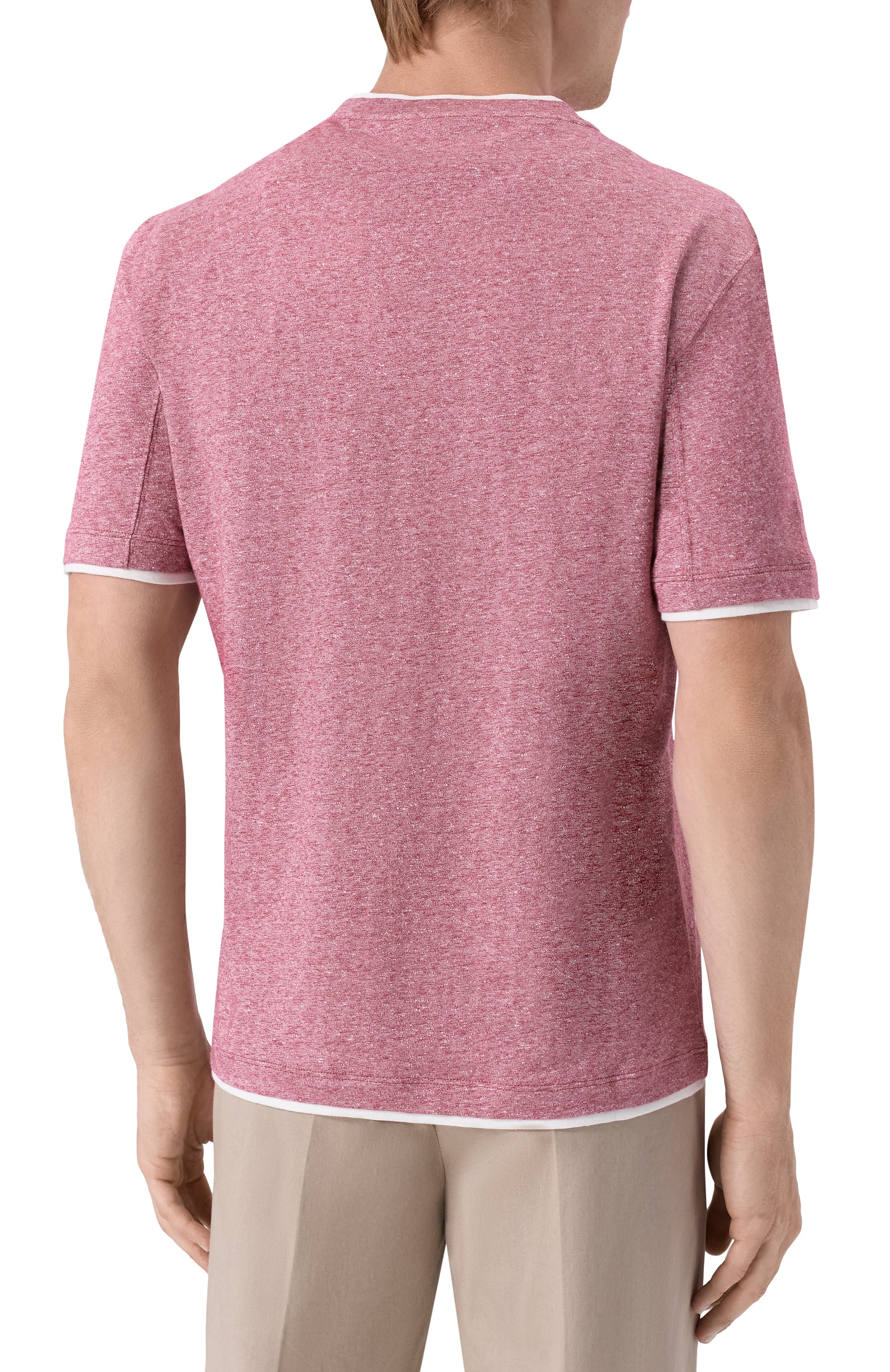 Футболка из хлопка и льна BRUNELLO CUCINELLI, арт. MW8357427, фото 4