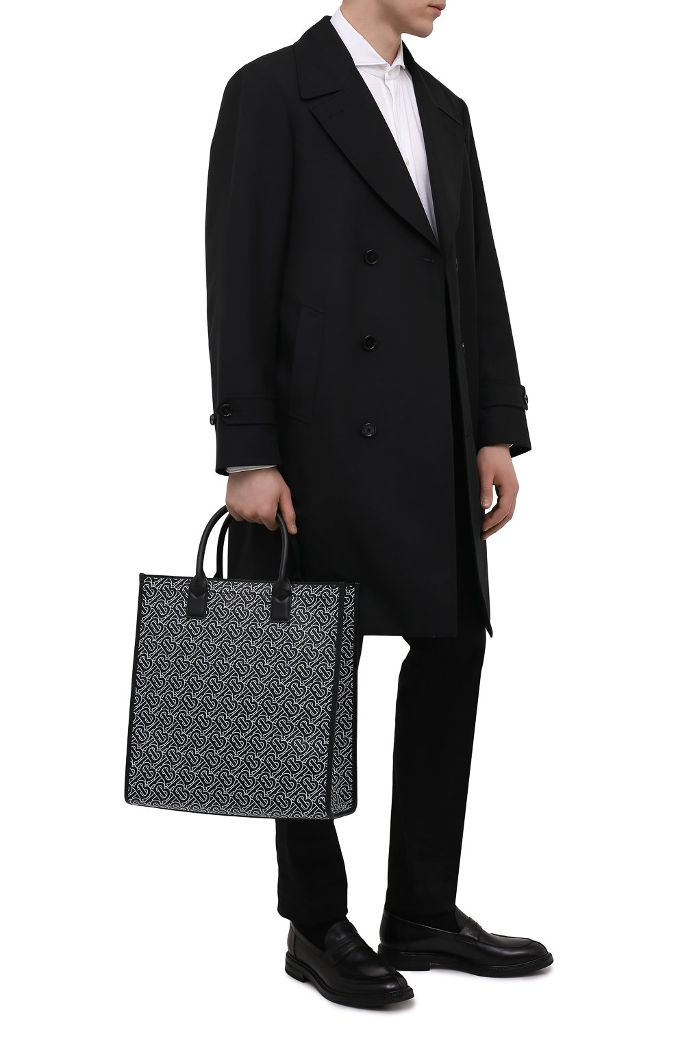 Кожаная сумка-тоут BURBERRY, арт. 8049435, фото 3