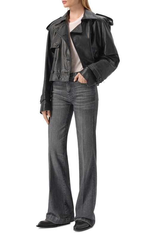 Джинсы с отделкой стразами Dojo 7 For All Mankind 7U30TU79/D0J0 Серый  7U30TU79/D0J0 Фото 2