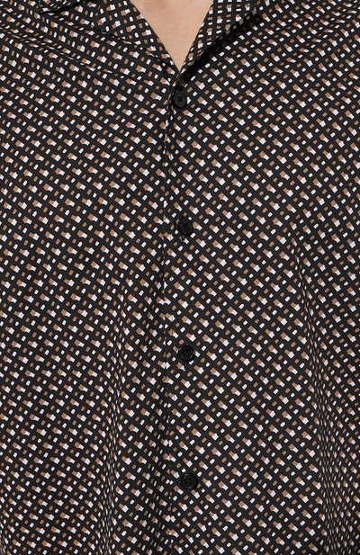 Хлопковая рубашка BOSS коричневого цвета по цене 17900 руб., арт. 50497364, фото 5 Хлопковая рубашка BOSS, арт. 50497364, фото 5