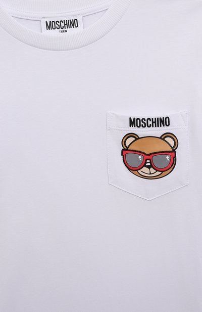 Хлопковая футболка MOSCHINO, арт. HUM03E/LBA10/10A-14A, фото 3