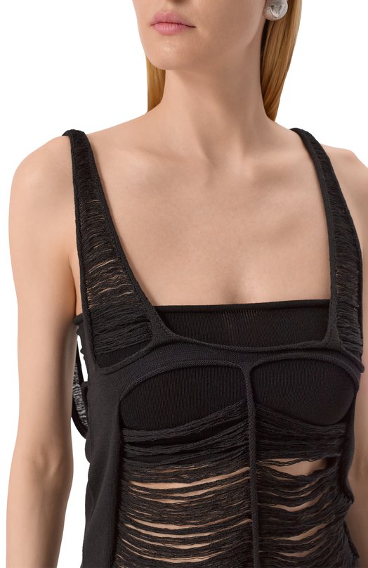 Шерстяной топ Rick Owens R001E7618/KGRIDM Чёрный  R001E7618/KGRIDM Фото 5