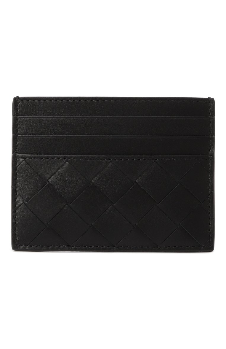 Мужской кожаный футляр для кредитных карт BOTTEGA VENETA черного цвета, арт. 795612/VCPQ3 | Фото 1 (Материал: Натуральная кожа; Нос: Не проставлено)