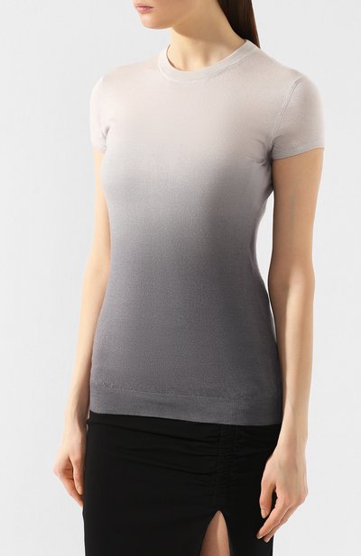 Топ из смеси кашемира и шелка TOM FORD серого цвета по цене 159000 руб., арт. MAK940-YAX239, фото 3 Топ из смеси кашемира и шелка TOM FORD, арт. MAK940-YAX239, фото 3