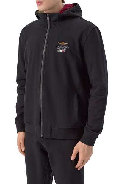 Хлопковый спортивный костюм AERONAUTICA MILITARE черного цвета по цене 37150 руб., арт. TF0102UF00662, фото 2 Хлопковый спортивный костюм AERONAUTICA MILITARE, арт. TF0102UF00662, фото 2