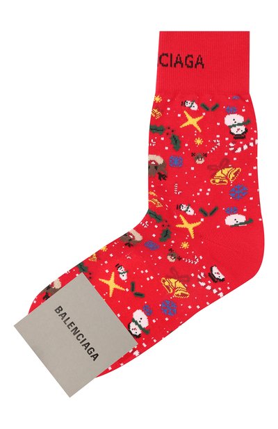 Женские хлопковые носки BALENCIAGA, арт. 641569/3A4B4
