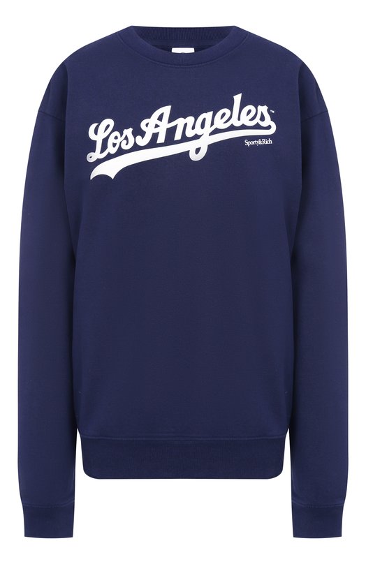Хлопковый свитшот Sporty & Rich x LA Dodgers Sporty and Rich ST071627667BL106 Синий ST071627667BL106
