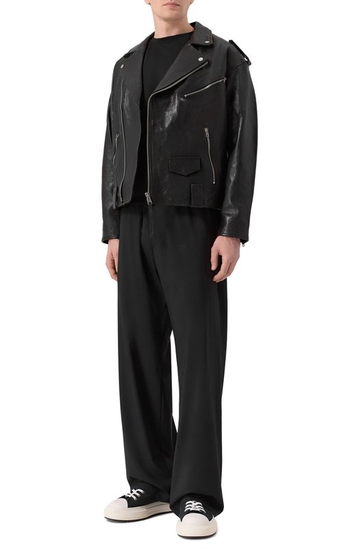 Кожаная куртка Never Enough MJL072 Чёрный  MJL072 Фото 2