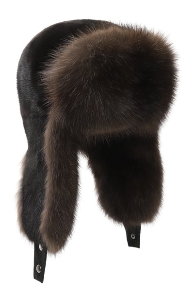 Мужская меховая шапка-ушанка из норки и соболя VICTORIA KUSENKOVA, арт. 332803304235