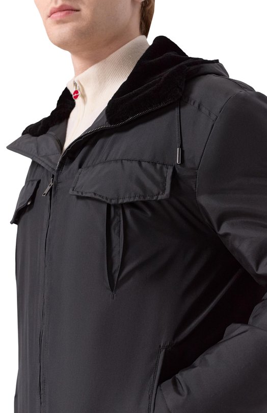 Шелковая куртка MVST M25.1PM.0003/BIG SIZE/ZEGNA SILKY Чёрный  M25.1PM.0003/BIG SIZE/ZEGNA SILKY Фото 5