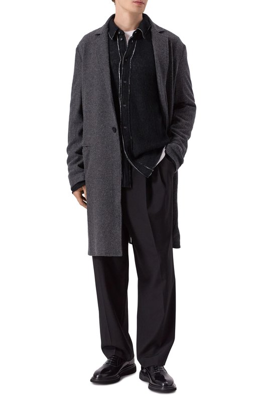 Пальто из шерсти и вискозы Andrea Ya'aqov 25M0RC34/W00L CASHMERE Серый  25M0RC34/W00L CASHMERE Фото 2