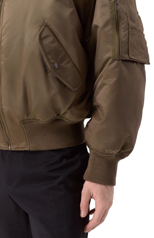 Утепленный бомбер Saint Laurent 838713/YZ9BV Коричневый  838713/YZ9BV Фото 5