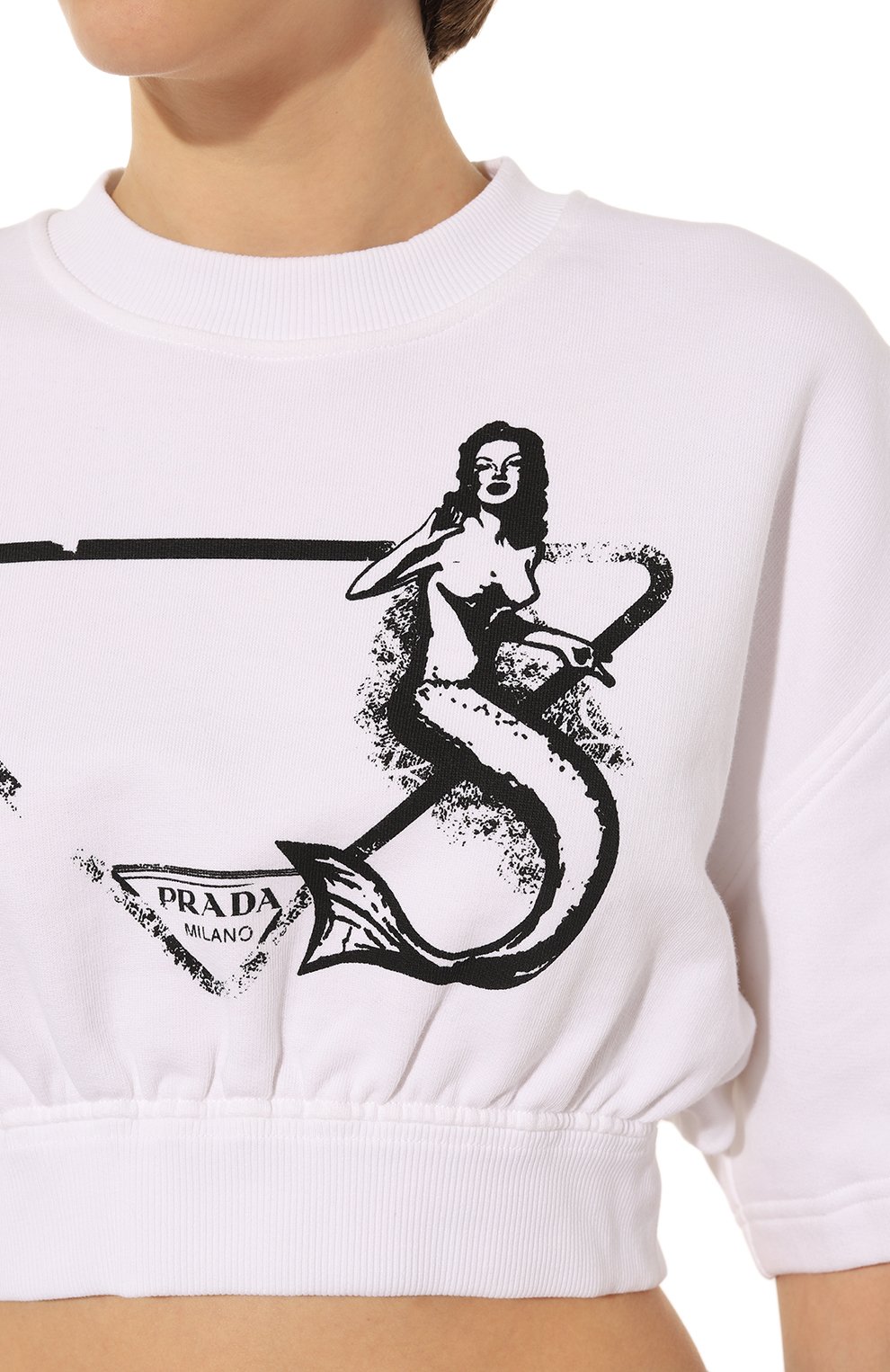 Хлопковая футболка PRADA, арт. 135709-10NA-F0009-221, фото 5