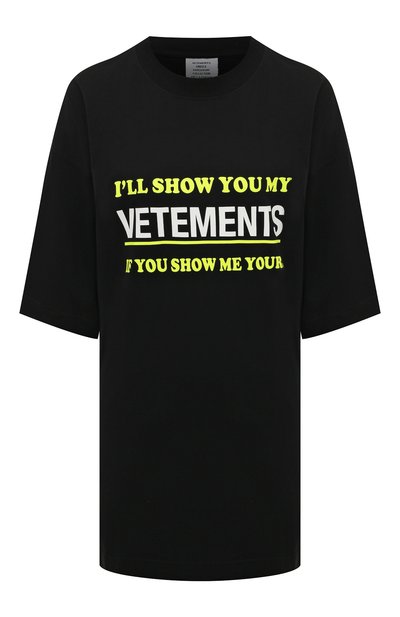 Женская хлопковая футболка VETEMENTS, арт. UA53TR230B 1610/W