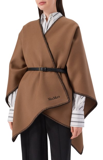 Шерстяная накидка MAX MARA, арт. MXAC0L0MBA, фото 3