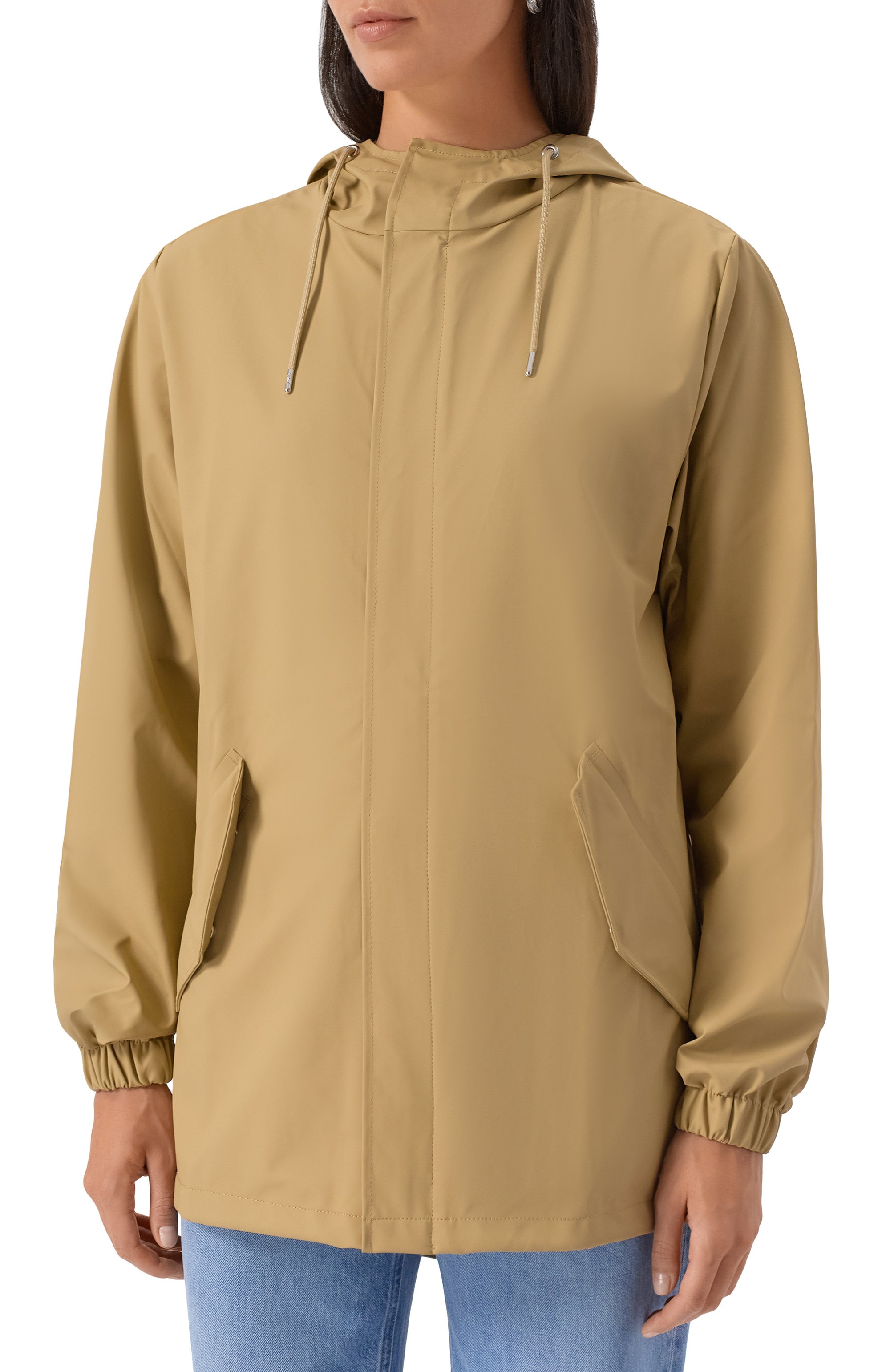 Плащ RAINS бежевого цвета по цене 17550 руб., арт. RA18010, фото 7 Плащ RAINS, арт. RA18010, фото 7