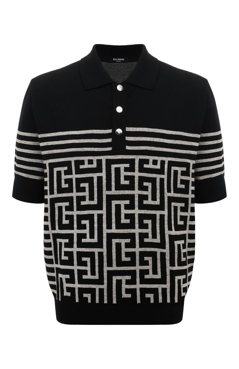 Поло из шерсти и льна BALMAIN, арт. AH1GB045KD54, фото 1
