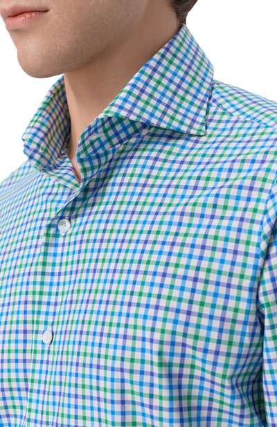 Хлопковая рубашка FINAMORE 1925 зеленого цвета по цене 44050 руб., арт. NAP0LI 1 EDUARD0 Z L/M0683, фото 5 Хлопковая рубашка FINAMORE 1925, арт. NAP0LI 1 EDUARD0 Z L/M0683, фото 5