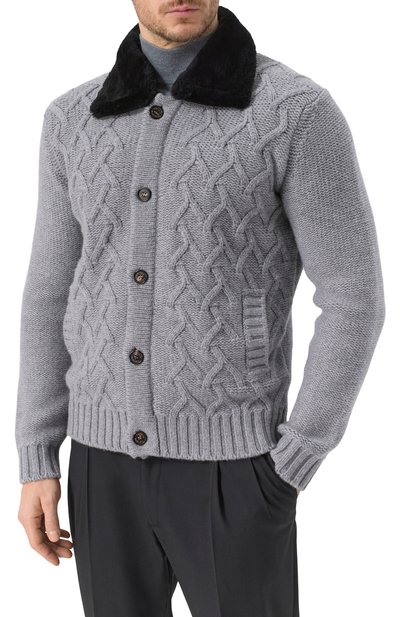 Кашемировый кардиган с отделкой из бобра KANGRA, арт. 9351/56 02, фото 3