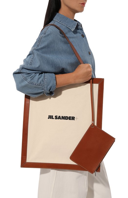 Сумка-шопер Flat medium Jil Sander JPPU852028-WUB69166 Бежевый  JPPU852028-WUB69166 Фото 2