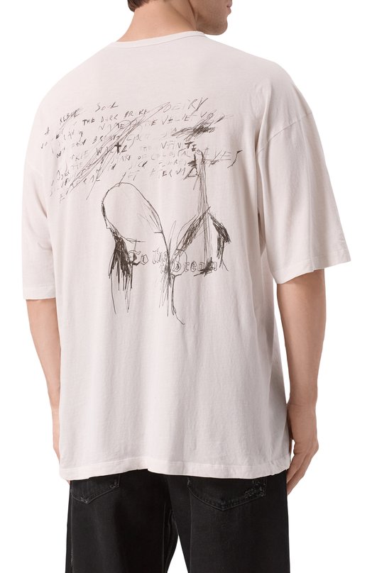 Хлопковая футболка Ann Demeulemeester B0012878/FA206 Белый  B0012878/FA206 Фото 4