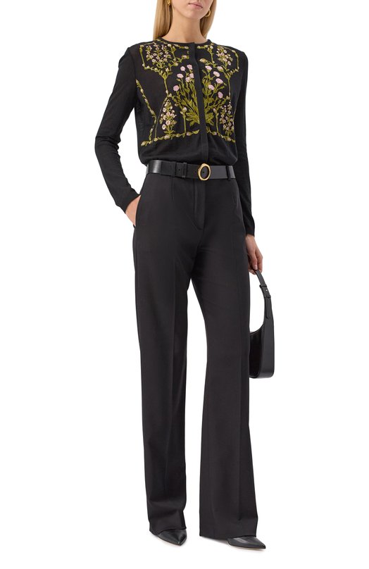 Кардиган из кашемира и шелка Giambattista Valli 25FWPVCM0M15/02CAS Чёрный  25FWPVCM0M15/02CAS Фото 2