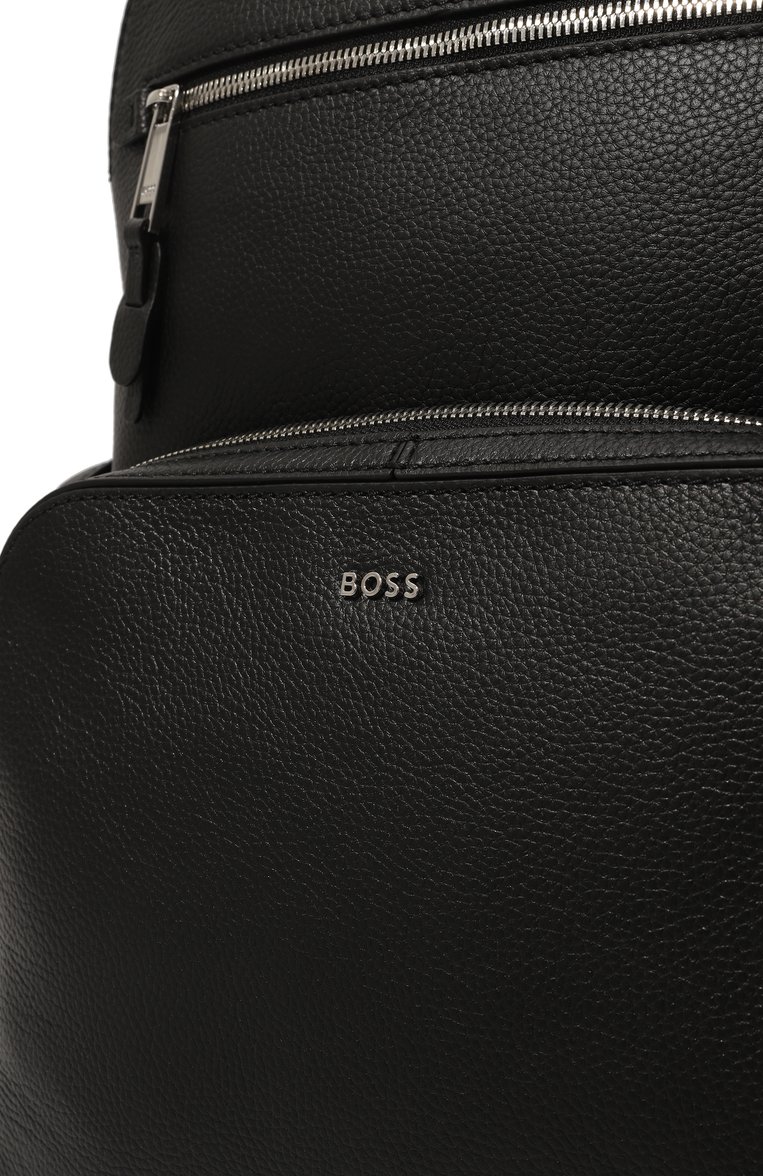 Мужской кожаный рюкзак BOSS черного цвета, арт. 50512793 | Фото 3 (Размер: large; Материал: Натуральная кожа; Ремень/цепочка: На ремешке; Стили: Классический; Сумки-технические: Рюкзаки - большие)