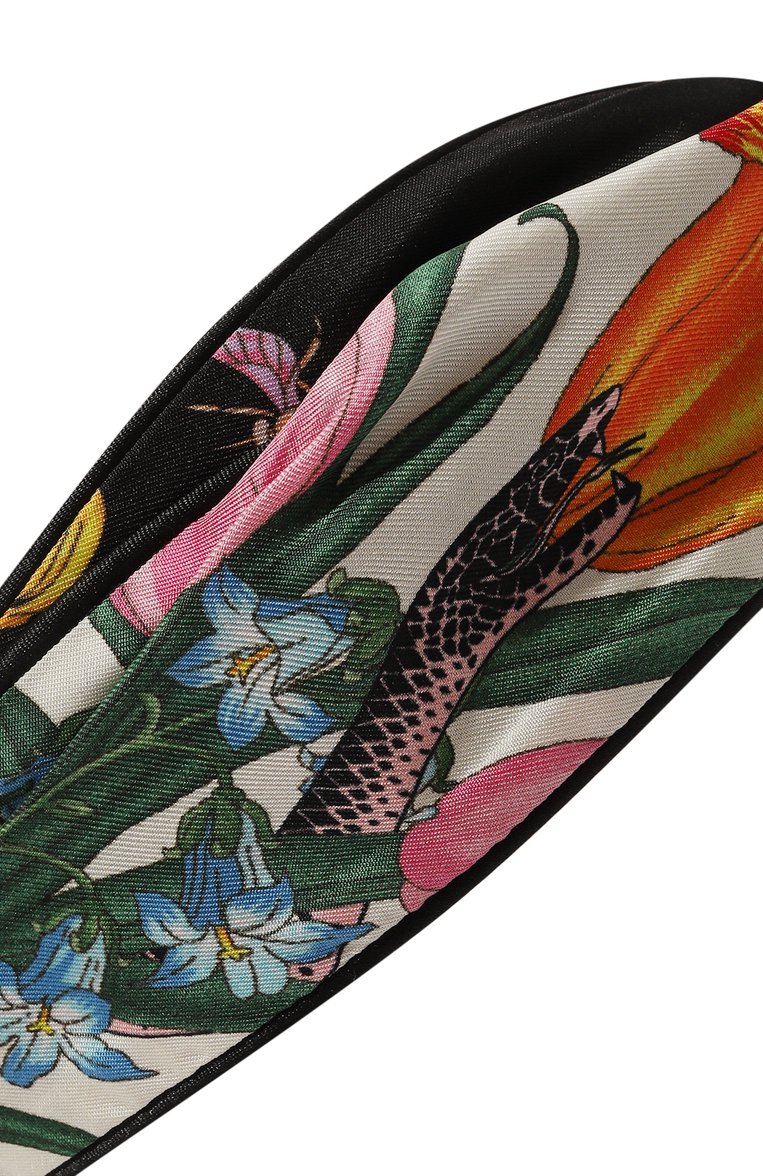 Женская повязка на голову GUCCI разноцветного цвета, арт. 455945 3G240 | Фото 4 (Материал: Шелк, Текстиль; Нос: Не проставлено)