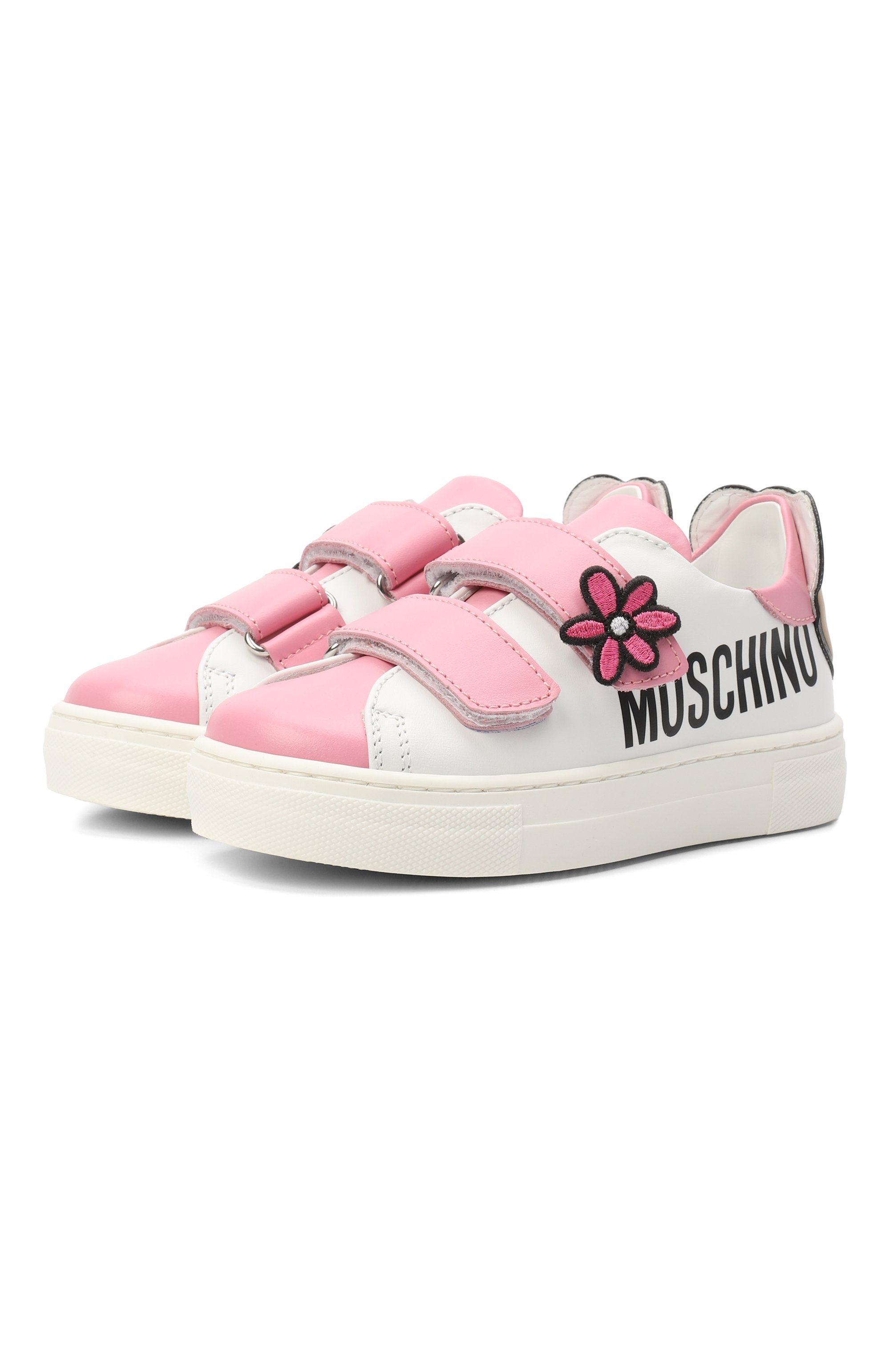 Кожаные кеды MOSCHINO, арт. 83070/VAR1, фото 1