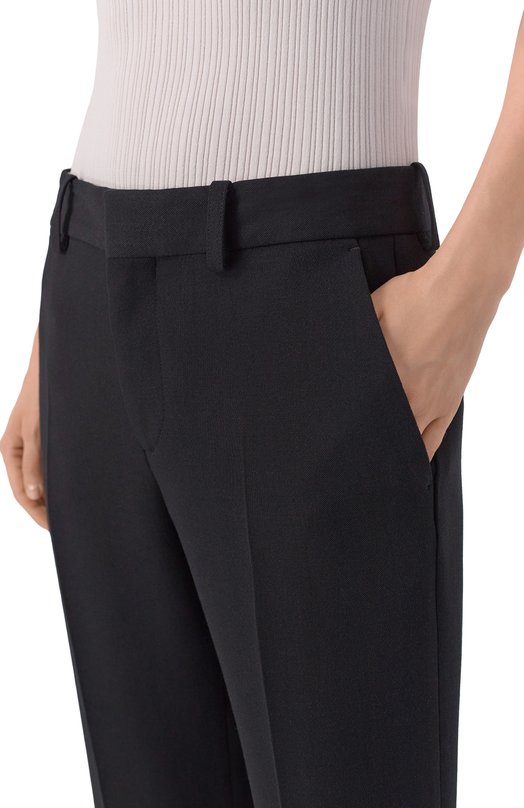 Брюки из вискозы и шерсти TOTEME 262-WRB0367-FB0336 Чёрный  262-WRB0367-FB0336 Фото 5