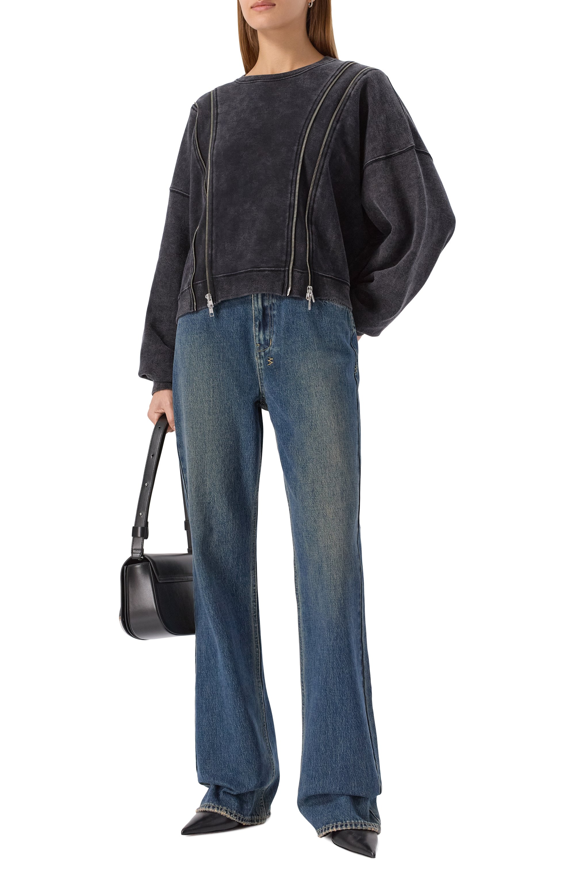 Хлопковый свитшот R13, арт. R13WK306-K0010, фото 2